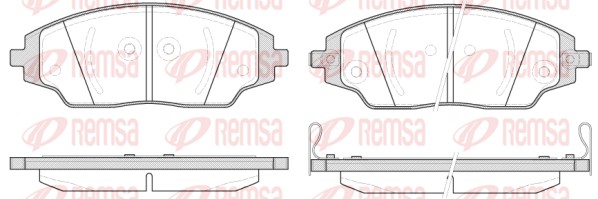 Kit de plaquettes de frein, frein à disque REMSA 1537.02