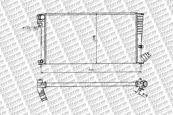 Radiateur, refroidissement du moteur STORM QUALITY PARTS 29003
