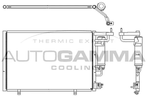 Condenseur, climatisation AUTOGAMMA 107149