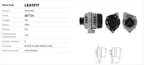 Alternateur LUSA LEA1217