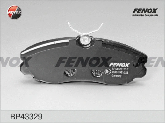 Kit de plaquettes de frein, frein à disque FENOX BP43329