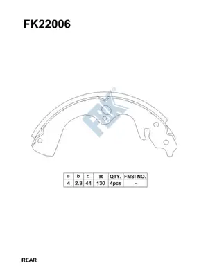 Jeu de mâchoires de frein FBK FK22006