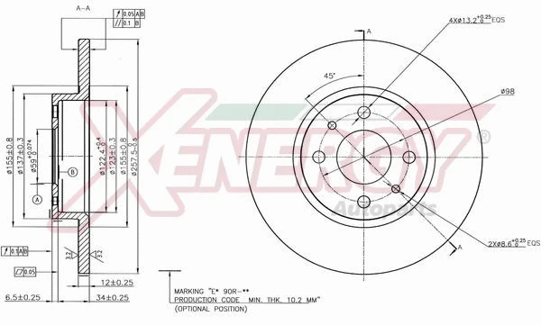 Disque de frein AP XENERGY X601470