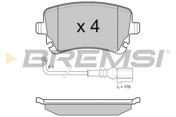 Kit de plaquettes de frein, frein à disque BREMSI BP3140