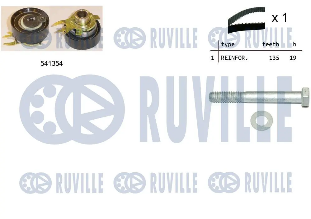 Kit de courroie crantée RUVILLE 550097