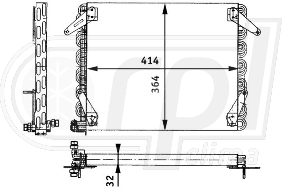 Condenseur, climatisation RPL QUALITY APCDNI0071