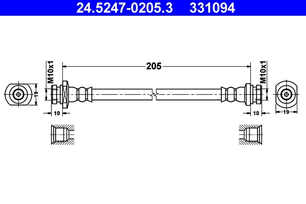 Flexible de frein ATE 24.5247-0205.3