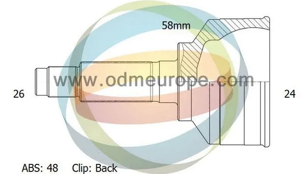 Jeu de joints, arbre de transmission 4X4 ESTANFI EST-12-090261