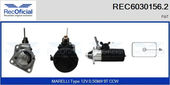 Démarreur RECOFICIAL REC6030156.2