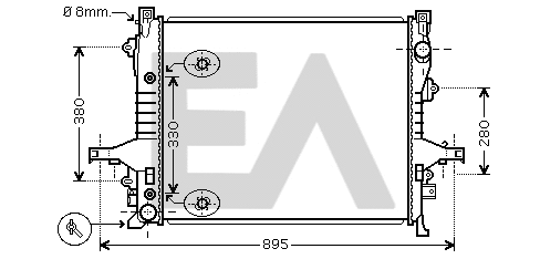Radiateur, refroidissement du moteur EACLIMA 31R78036