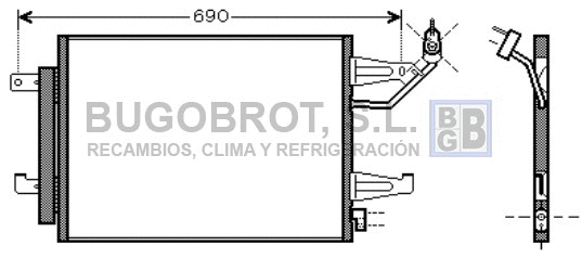 Condenseur, climatisation BUGOBROT 62-MT5177