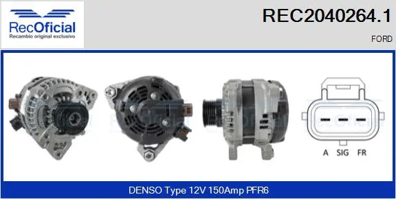 Alternateur RECOFICIAL REC2040264.1