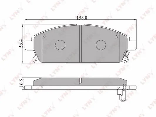 Kit de plaquettes de frein, frein à disque LYNXAUTO BD-5704