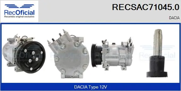 Compresseur, climatisation RECOFICIAL RECSAC71045.0