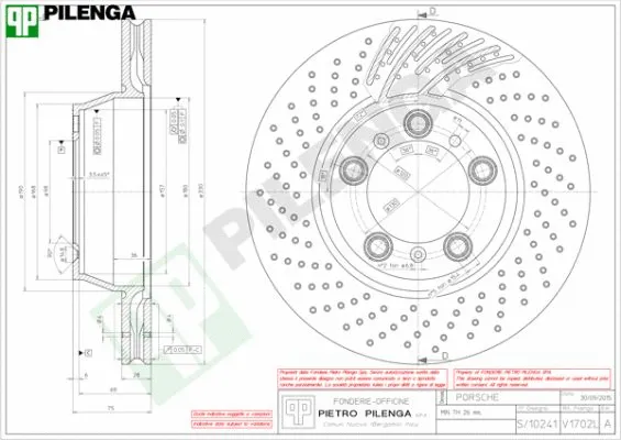Disque de frein PILENGA V1702L