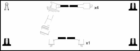 Kit de câbles d'allumage LEMARK HOES468