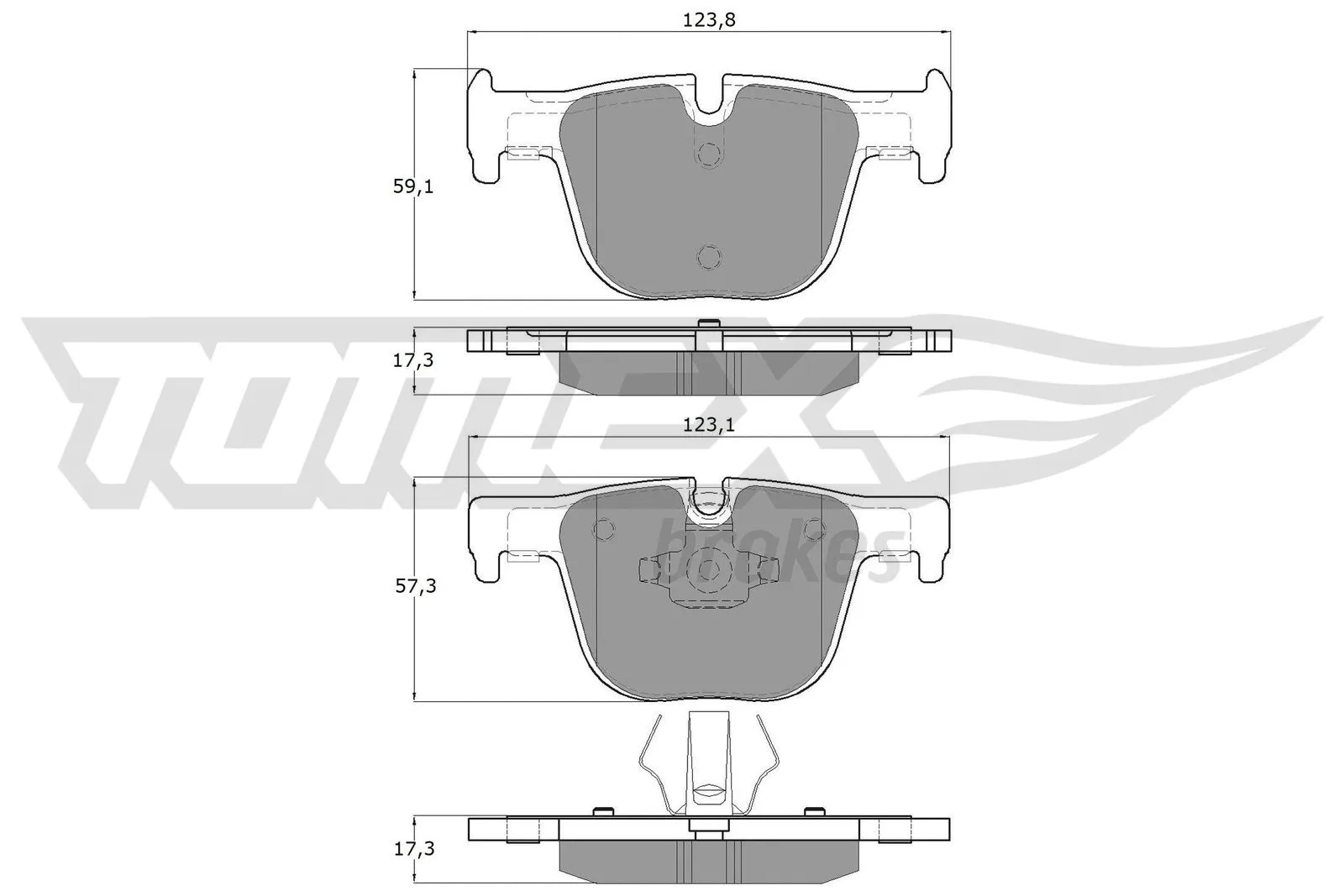 Kit de plaquettes de frein, frein à disque TOMEX Brakes TX 19-29