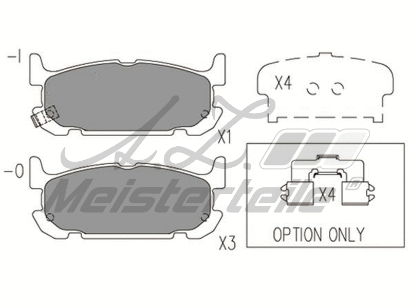 Kit de plaquettes de frein, frein à disque A.Z. Meisterteile AZMT-44-022-1815