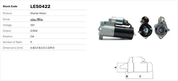 Démarreur LUSA LES0422