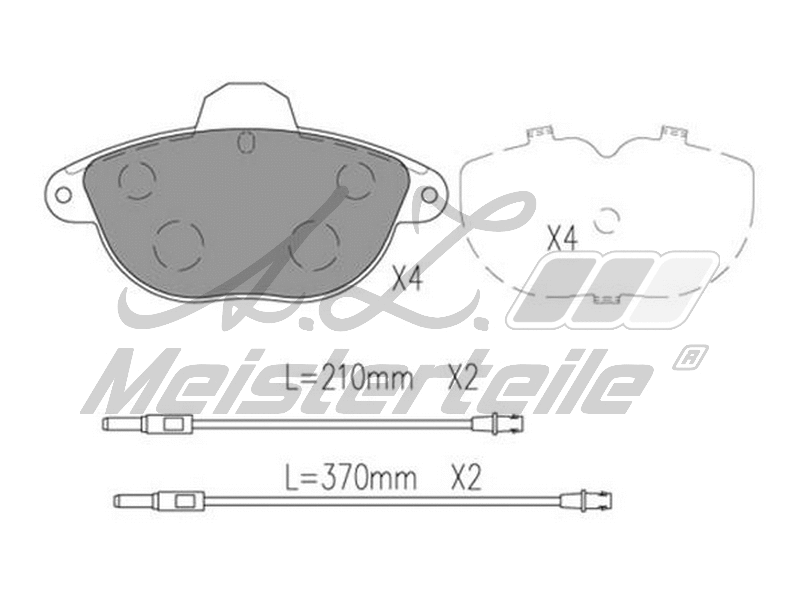 Kit de plaquettes de frein, frein à disque A.Z. Meisterteile AZMT-44-022-1811