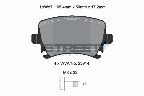 Kit de plaquettes de frein, frein à disque PAGID Racing T8049SP2001