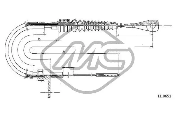 Câble d'accélération Metalcaucho 83840