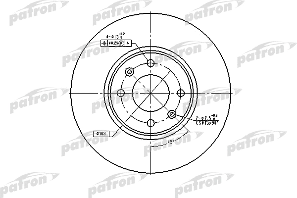 Disque de frein PATRON PBD4141