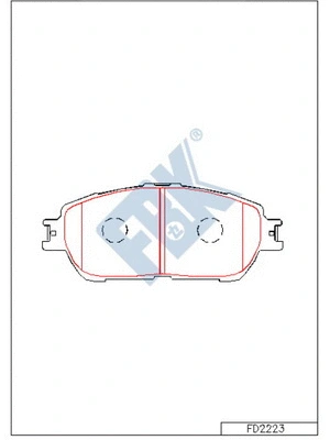 Kit de plaquettes de frein, frein à disque FBK FD2223