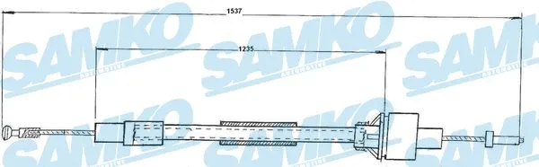 Tirette à câble, commande d'embrayage SAMKO C0093C