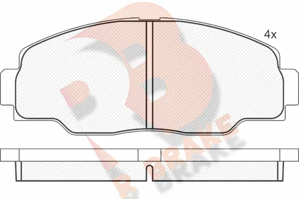 Kit de plaquettes de frein, frein à disque R BRAKE RB1008