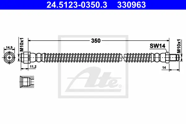 Flexible de frein ATE-APAC 24.5123-0350.3