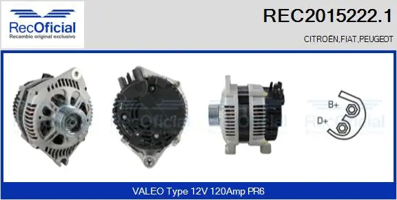 Alternateur RECOFICIAL REC2015222.1