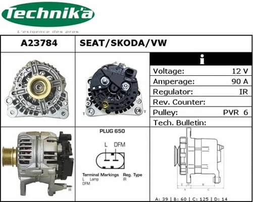 Alternateur Technika A23784