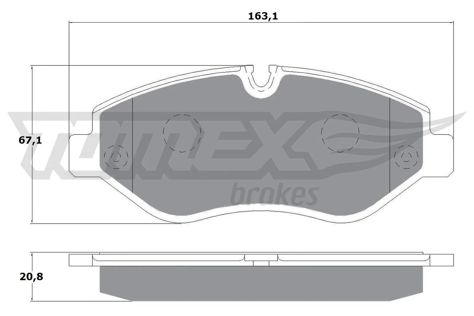 Kit de plaquettes de frein, frein à disque TOMEX Brakes TX 14-25