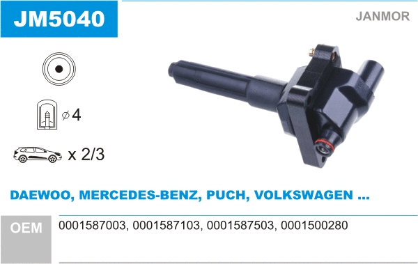 Bobine d'allumage JANMOR JM5040