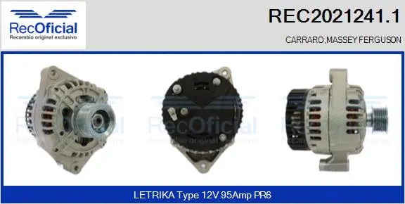 Alternateur RECOFICIAL REC2021241.1