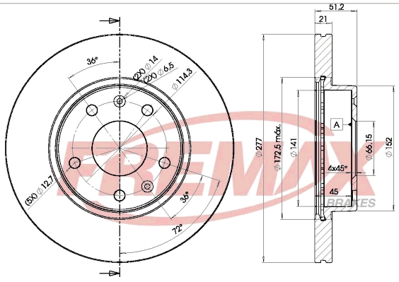 Disque de frein FREMAX BD-1010