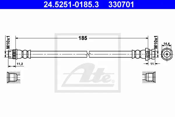 Flexible de frein ATE-APAC 24.5251-0185.3