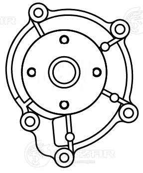Pompe à eau, refroidissement du moteur LUZAR LWP 15169