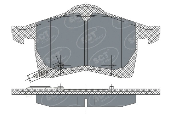 Kit de plaquettes de frein, frein à disque SCT - MANNOL SP 243 PR