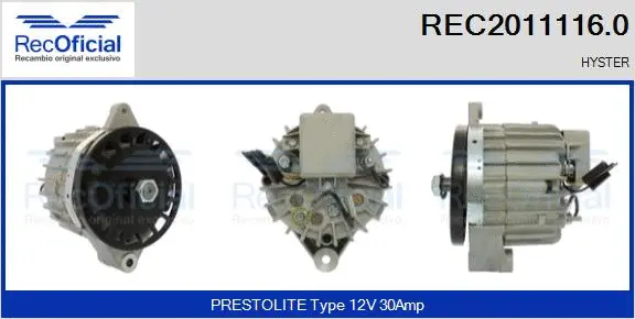 Alternateur RECOFICIAL REC2011116.0