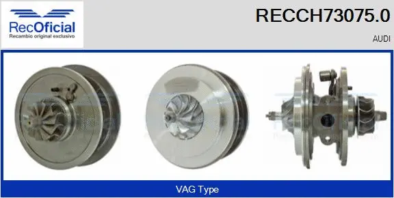 Groupe carter, turbocompresseur RECOFICIAL RECCH73075.0