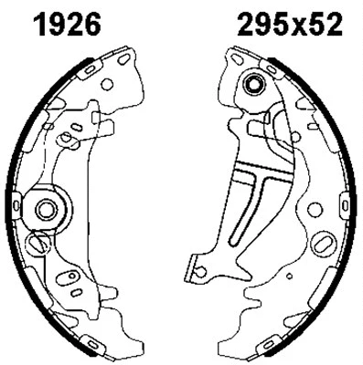 Jeu de mâchoires de frein BSF 01926