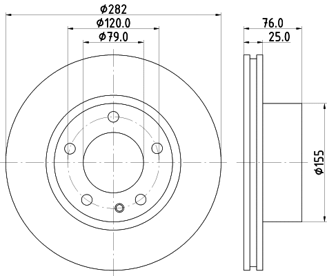 Disque de frein MINTEX MDC472
