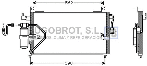 Condenseur, climatisation BUGOBROT 62-DU5037