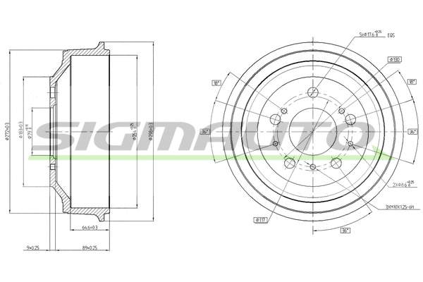 Tambour de frein SIGMAUTO DR5255