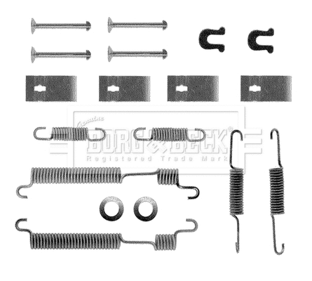 Kit d'accessoires, mâchoire de frein BORG & BECK BBK6040
