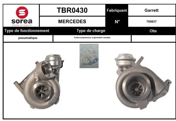 Turbocompresseur, suralimentation EAI TBR0430