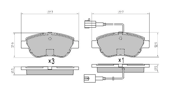 Kit de plaquettes de frein, frein à disque FREMAX FBP-1726
