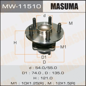 Kit de roulements de roue MASUMA MW-11510